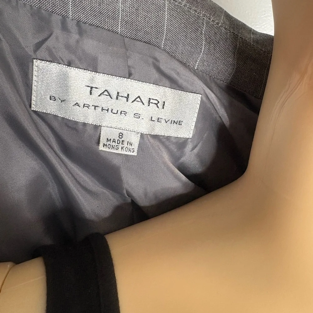 Tahari Gray Pinstripe Blazer